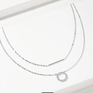 Double layer sterling silver necklaces